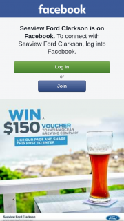 Seaview Ford Clarkson – Win a $150 Voucher to Indian Ocean Brewing Co (prize valued at $150)