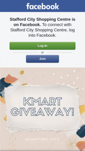 Stafford City Shopping Centre – a $100 Kmart Gift Card (prize valued at $100)