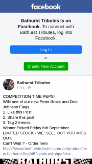 Bathurst Tributes – Win One of Our New Peter Brock and Dick Johnson Flags