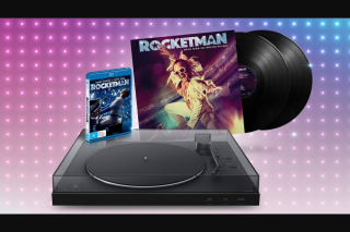 Plusrewards – Win Your Very Own Rocketman Inspired Entertainment Bundle Including a Sony Bluetooth Turntable