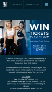 FIJI Water – Win Trip to Sydney and an Exclusive Workout With Top Australian Fitness Duo Base Body Babes
