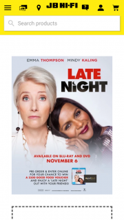 JB HiFi Pre-order a copy of Late Night on DVD or bluray to – Win a $500 Good Food Voucher (prize valued at $500)