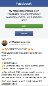 My Magical Moments – Win a Picnic Pack for Your Elves