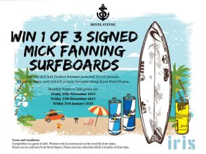 Hotel Steyne Manly – Win 1 of 3 signed Mick Fanning Surfboards