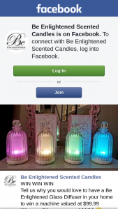Be Enlightened Scented Candles – Win Win Tell Us Why You Would Love to Have a Be Enlightened Glass Diffuser In Your Home to Win a Machine Valued at $99.99. (prize valued at $99.99)