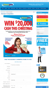 CHEMPROSpend $25 instore to – Competition (prize valued at $20,000)