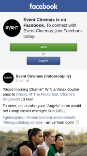 Event Cinemas Indooroopilly – Win a Vmax Double Pass to Chicks at The Flicks Feat