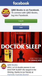 QBD Books – Win 1 of 10 Double Passes to See Doctor Sleep (prize valued at $400)