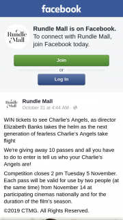 Rundle Mall – Tickets to See Charlie’s Angels