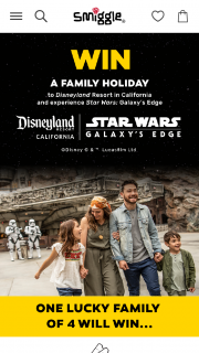 SMIGGLE spend $100 on STAR WARS prods – Win a Family Trip to Disneyland (prize valued at $300)