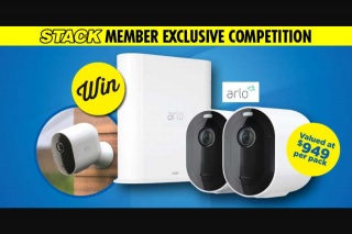 Stack Magazine – Win One of Three Arlo Pro 3 Security Camera Systems this Month (prize valued at $949)