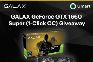 Umart – One Galax Geforce Gtx 1660 Super (1-click Oc) and Five Galax Hall of Fame Link and Caps Bundles (prize valued at $599)
