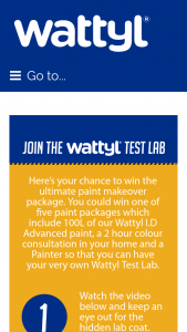 Wattyl – Win a Prize (prize valued at $262.5)