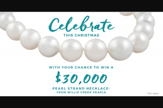 Willie Creek Pearls – Competition (prize valued at $30,000)