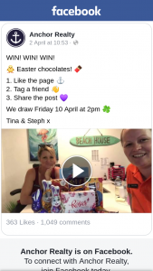 Anchor Realty – Win Easter Chocolates