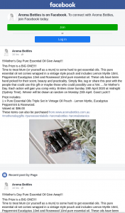 Aroma Bottles – Win a Pure Essential Oil (prize valued at $86)