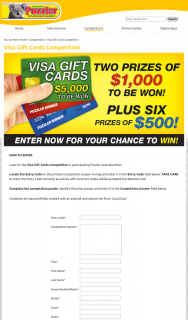 Australian Puzzler – Win a Visa Gift Card Valued at Au$1000. (prize valued at $5,000)