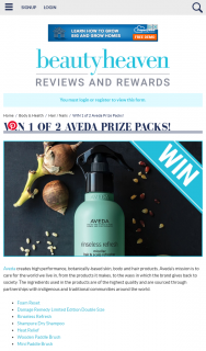 Beauty Heaven – Win 1 of 2 Aveda Prize Packs (prize valued at $602)