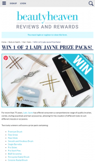 Beauty Heaven – Win 1 of 2 Lady Jayne Prize Packs