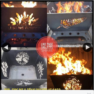 BEL’s METAL ART – Win Fire Pit Any Picture Design & Tray (prize valued at $450)