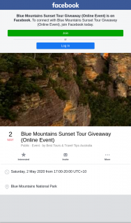 Blue Mountains National Park – Win a Blue Mountains Sunset Tour for 2