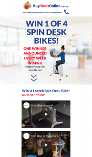 BuyDirect – Win One of Four Spin Desk Bikes