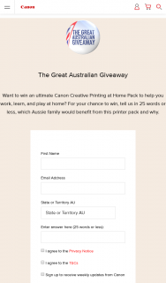 Canon Australia – Win 1 of 150 Canon ‘creative Printing at Home Packs
