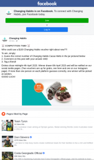 Changing Habits – Win 1/2 $100 Changing Habits Vouchers (prize valued at $200)