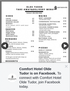 Comfort Hotel Olde Tudor – Win Free Takeaway Meal Delivered Within 4km(est