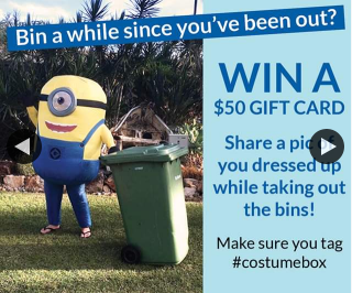 Costume Box – Win Post a Pic of You Or The Kids Dressed Up While Taking Out The Bins