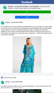 Czarina Luxury Resort Wear – Win a Kaftan