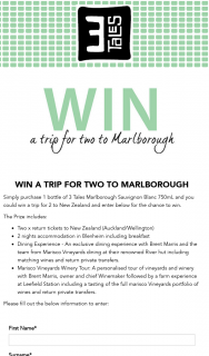 De Bortoli 3 Tales – Win a Trip for Two (2) Adults to Marlborough (prize valued at $3,000)