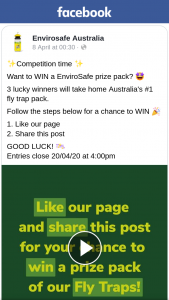 Envirosafe Australia – Win 1 of 3 Fly Trap Pack