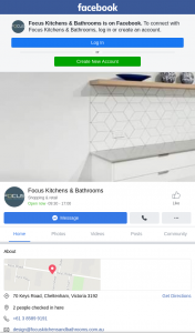 Focus Kitchens & Bathrooms – for One Lucky (prize valued at $100)
