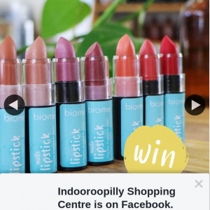 Indooroopilly Shopping Centre – Win a Palm Oil Free Lipstick