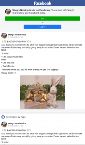 Marg’s Nutrimetics – Win an Easter Hamper No (prize valued at $250)