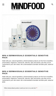 MindFood – Win a Dermaviduals Essentials Sensitive Pack (prize valued at $250)