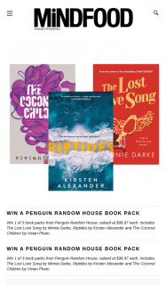 MindFood – Win 1 of 3 Book Packs From Penguin Random House (prize valued at $98.97)