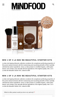 MindFood – Win 1 of 3 La Mav Be Beautiful Starter Kits (prize valued at $99)