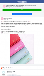 Miss Monogram – Win a Miss London Personalised Pouch for Easter