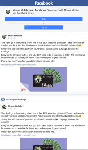 Moose Mobile – Win One of Five $100 Westfield Gift Cards (prize valued at $500)
