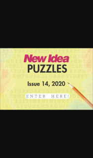 New Idea Puzzles 14 closes 5pm – Competition (prize valued at $1,000)