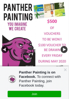 Panther Painting – Win $100 Voucher of Your Choice