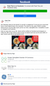 Peak Thai Springfield – Win Takeaway Dinner for The Family (prize valued at $100)