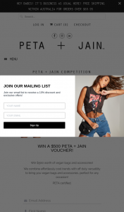 Peta Jain – Win a $500 Peta  Jain Voucher (prize valued at $500)