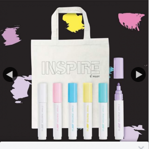 Pilot Pen Australia – Win 1of 3 Fabulous Prizes Featuring a Diy Colour-In Tote Bag and a Set of Our New Pastel Pintor Paint Markers
