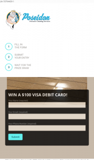 Poseidon Pressure Cleaning Services – Win a $100 Visa Prepaid Gift Voucher (prize valued at $100)