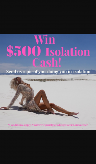 Purity Lace Designs – Win $500 Isolation Cash (prize valued at $500)