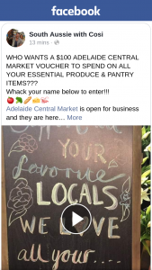 South Aussie with Cosi – Win a $100 Adelaide Central Market Voucher 10pm (prize valued at $100)