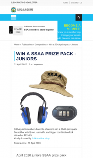 SSAA – Win a Ssaa Prize Pack (prize valued at $119.85)